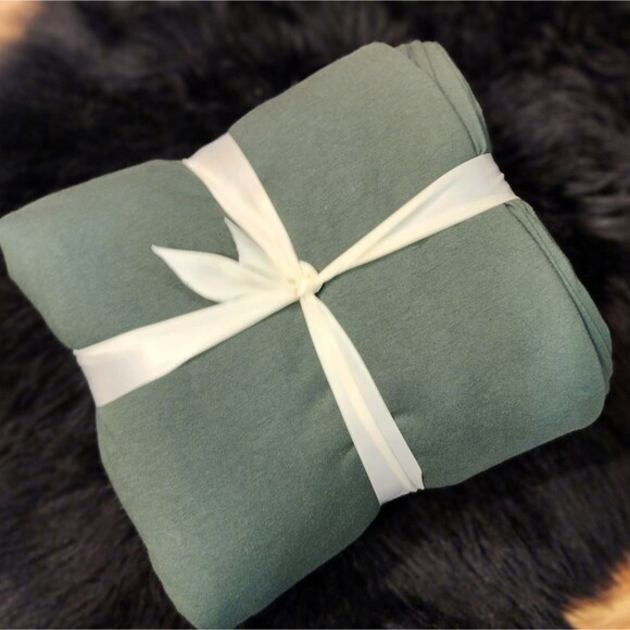 100% Cotton Jersey Knit T-Shirt Forest Green King Duvet Cover Set - Picture 9 of 10